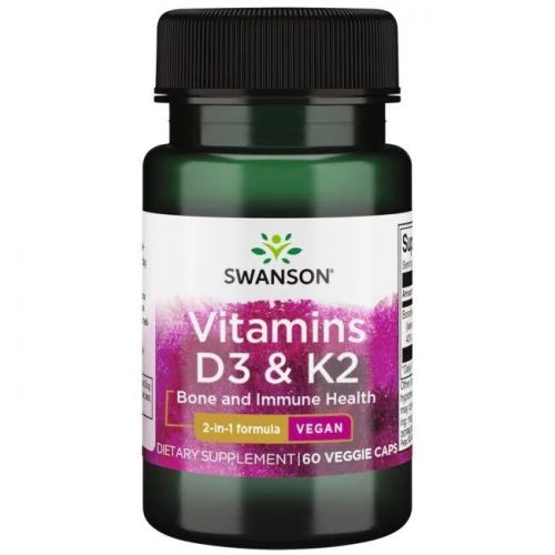 Swanson Witamina D3 200 K2 75mcg 60 k