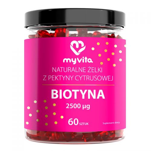 Myvita Żelki Naturalne Biotyna 2500 ug 60 szt